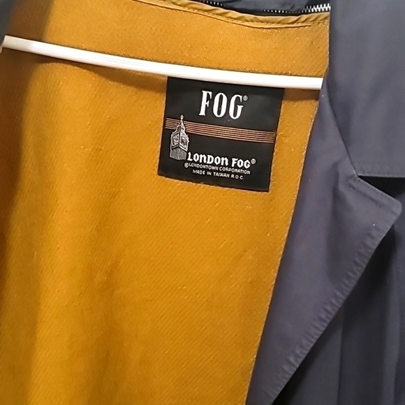 LONDON FOG VINTAGE GRAY TRENCH COAT DOUBLE BREASTED SIZE 10 PET - Picture 11 of 16